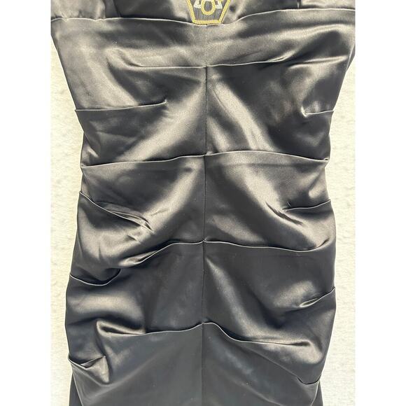 Nicole Miller Collection Women Dress Corset Style V Neck Embroidered Witchygoth - Picture 3 of 12